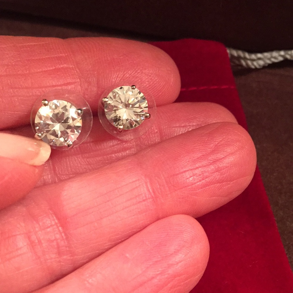 CZ Silver earrings